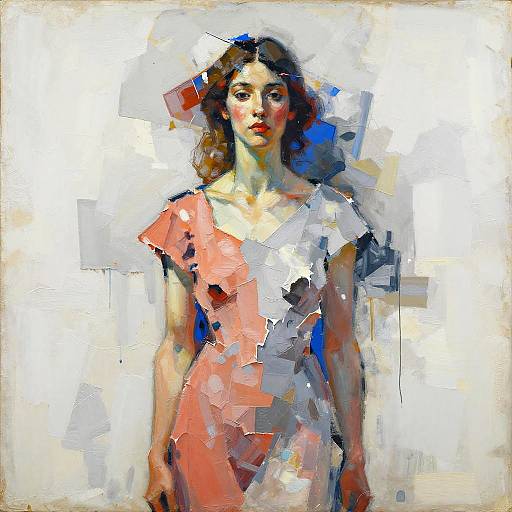 Expressionist Semi-Abstract Female Portrait