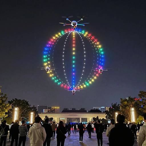 Spherical Drones Aerial Light Show