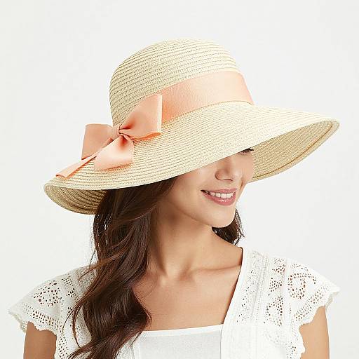 Summer Elegance with Straw Hat
