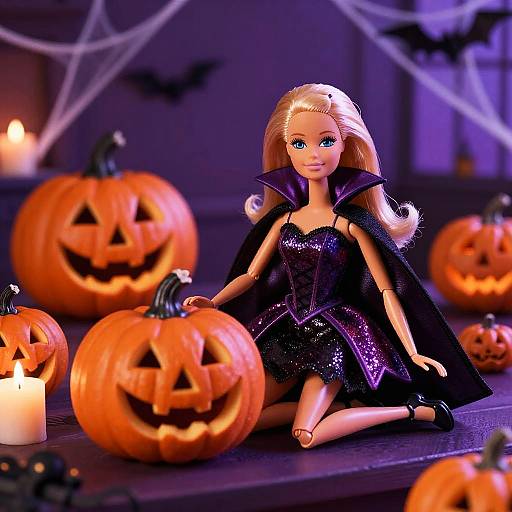 Barbie's Glittery Halloween Pumpkin Party