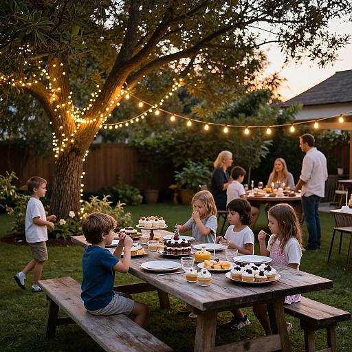 Cozy Garden Birthday Party at Sunset