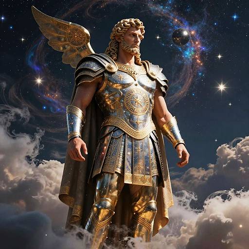 Epic Titan Coeus Amidst Cosmic Dust