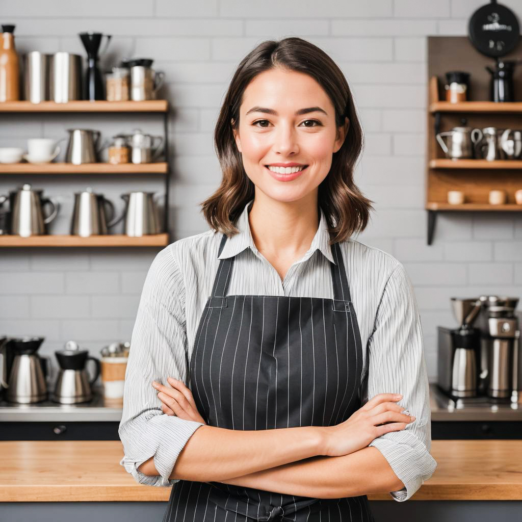 Modern Coffee Shop Barista Portrait