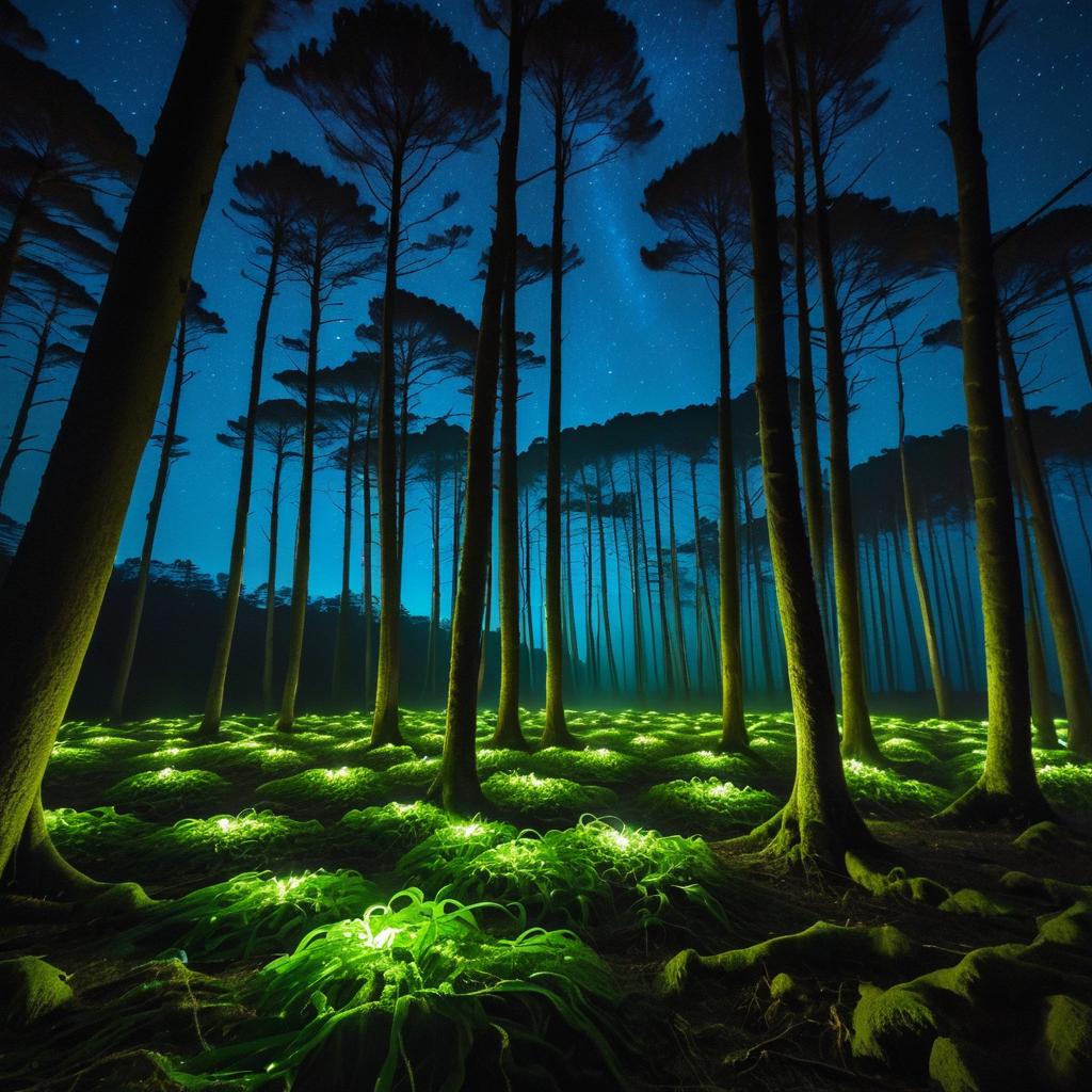 Magical Night Forest of Seaweed