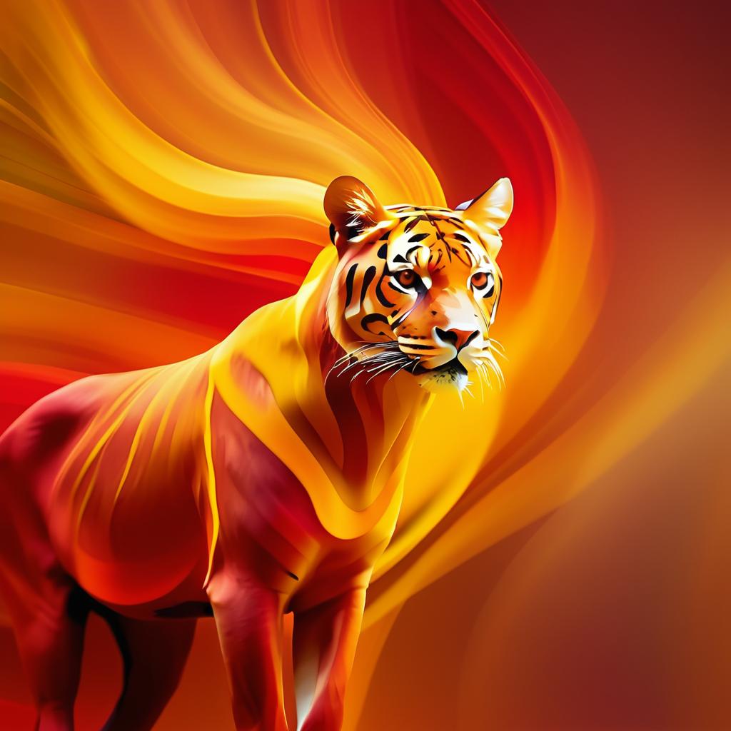 Abstract Animal Motion in Warm Hues