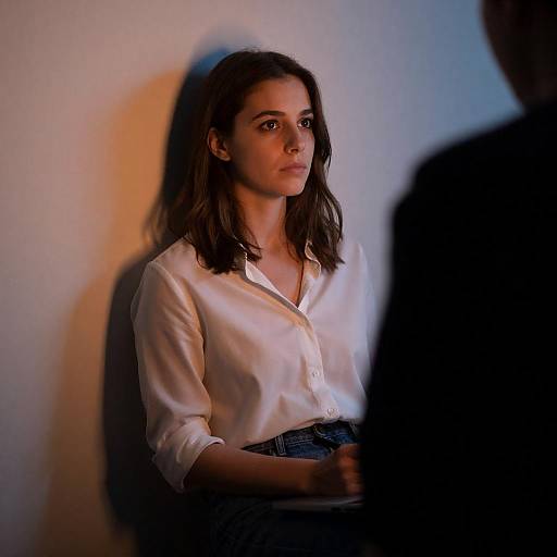 Cinematic Portrait: Woman in Split Lighting