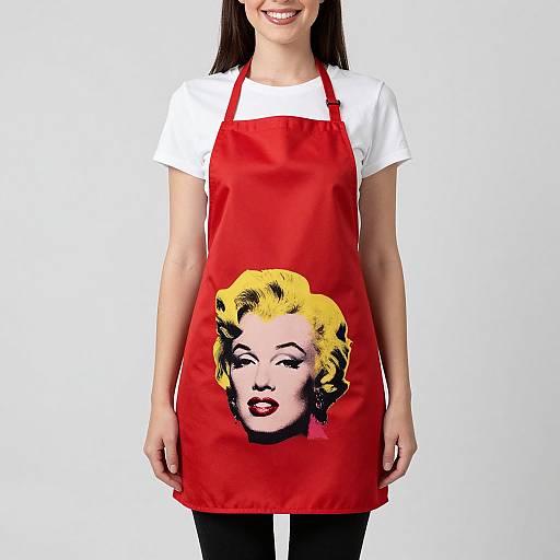 Retro Red Apron with Marilyn Monroe