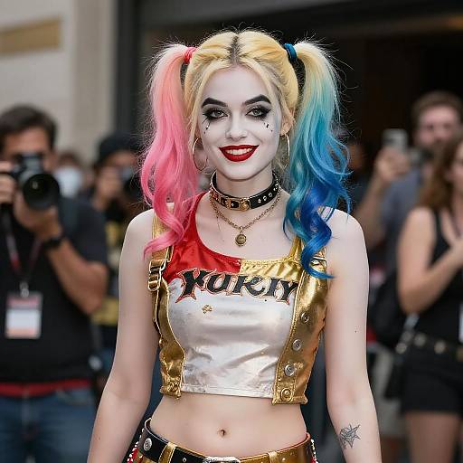 Vibrant Harley Quinn Costume Inspiration