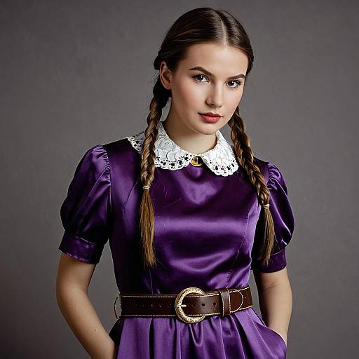 Photorealistic Portrait of Purple Pieman Costume