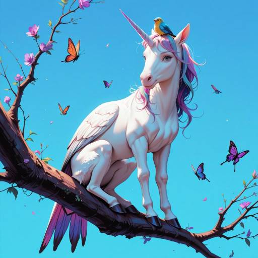 Curious Teenager with Unicorn Hair Curious Teenager with Unicorn Hair