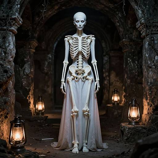 Gothic Skeleton Dress in Crypt