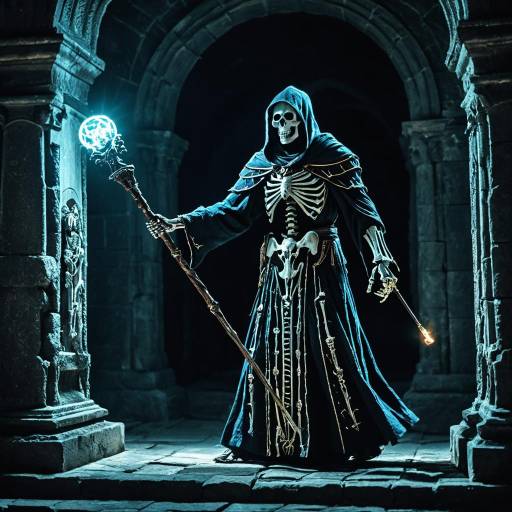 Skeletal Mage in Ancient Crypt