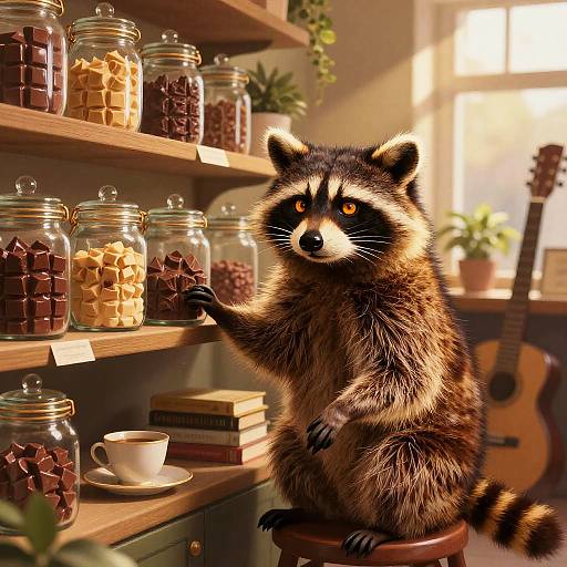 Cozy Raccoon Chocolatier in Boutique