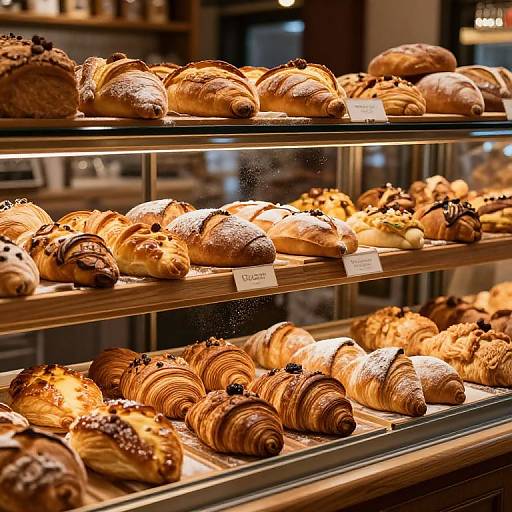 Cozy Bakery Scene with Fresh Breads