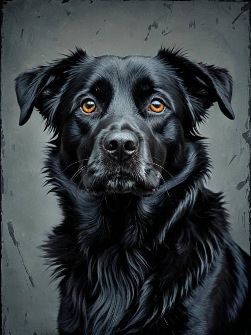 Expressive Black Dog Portrait