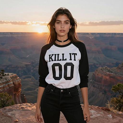 Young Woman at Sunset Canyon