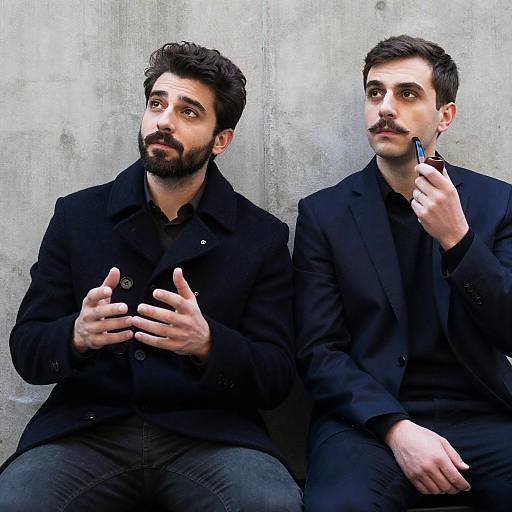 Contemplative Portrait of Two Men