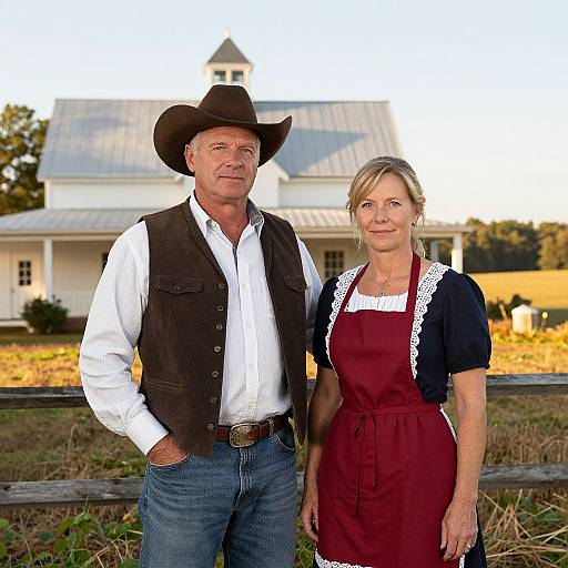 Proud Farmer Couple by Classic Farmhouse