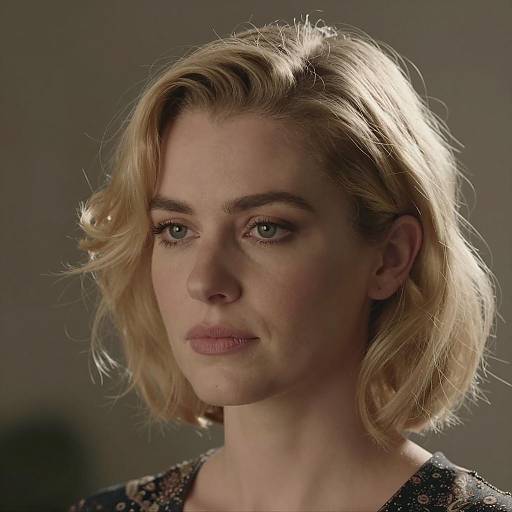 Stunning Close-Up of a Blonde Woman