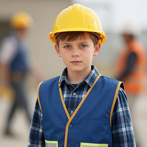 Realistic Male Construction Worker Portrait