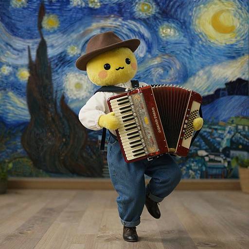 Kawaii Accordion Player by Seine