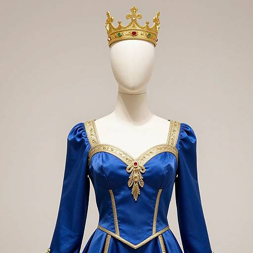 Mannequin in Regal Blue and Gold