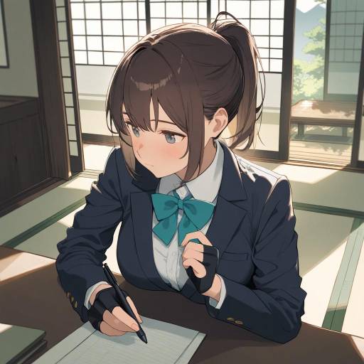 Admiral Kancolle in Intimate Study Scene