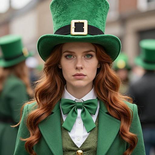 Woman in Leprechaun Costume for St. Patrick's Day