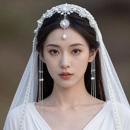 Close-Up of Woman Genie in White Dress