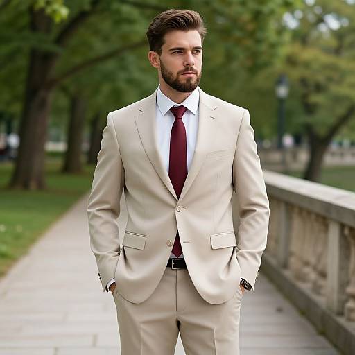 Photorealistic Young Man in Park