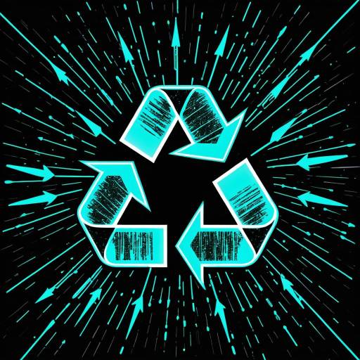 Turquoise Electrified Recycling Symbol