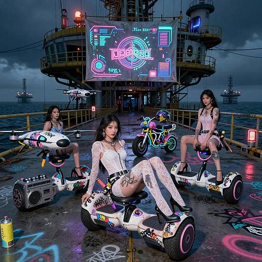 Cyberpunk Haute Couture Gang Photoshoot