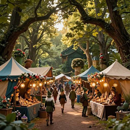 Enchanted Elftown Marketplace Scene