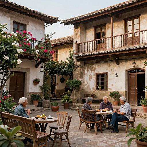 Cozy Vecindad Courtyard Scene