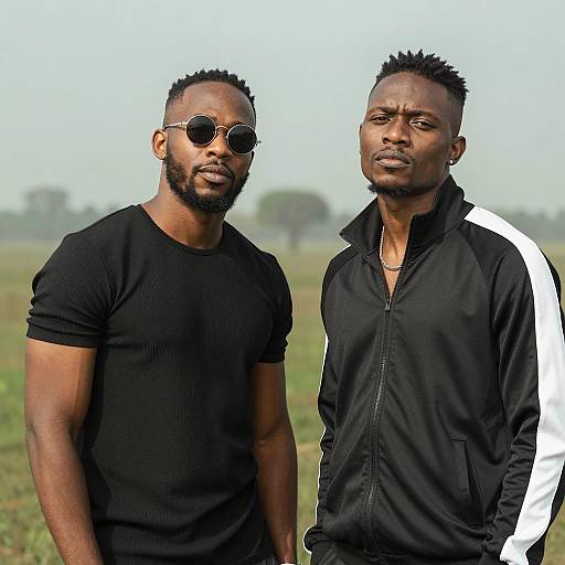 Confident and Relaxed: Two Men Portrait