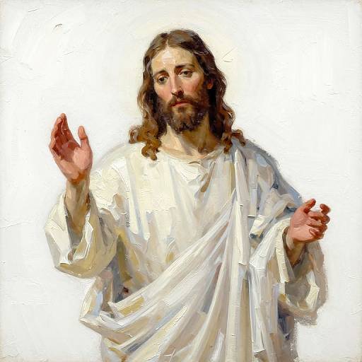 Jesus Christ Oil Painting Crop