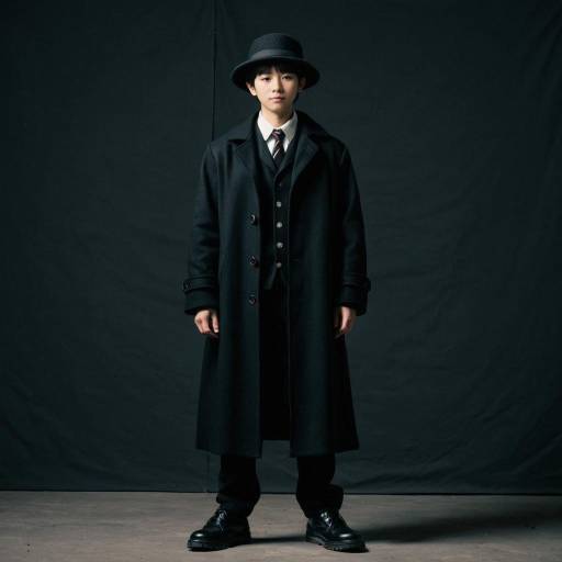 Young male in dark academia outfit