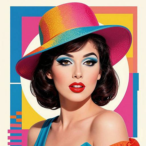 80s Retro Woman Poster Art
