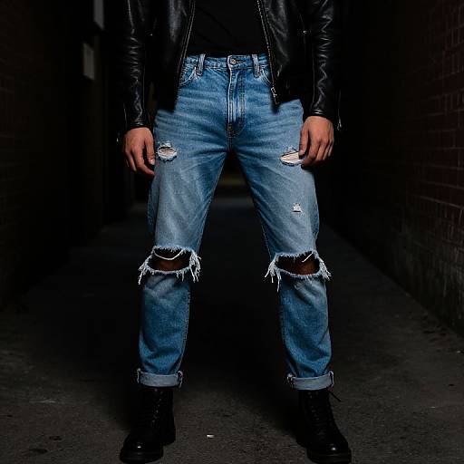 Edgy Urban Fashion in Dim Alley