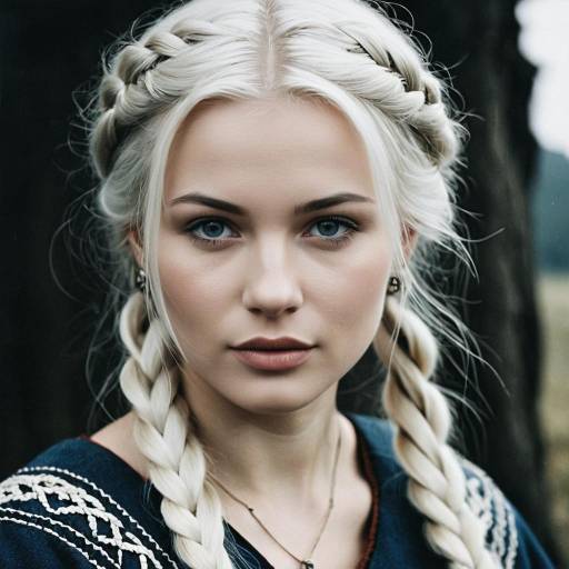 Serene Nordic Beauty: Traditional Portrait