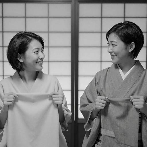 Black and White Portrait of Two Women