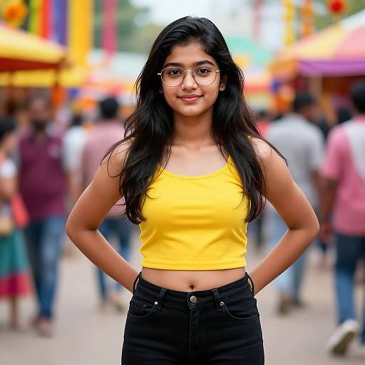 Vibrant Portrait of Tamil Girl