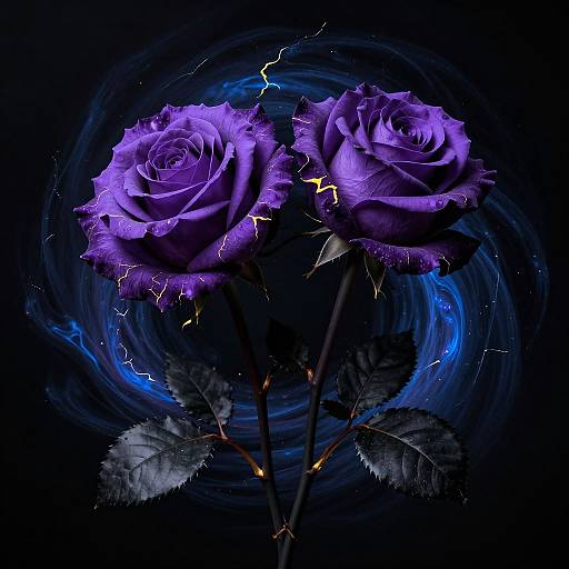 Ultra Realistic Amethyst Roses Vortex