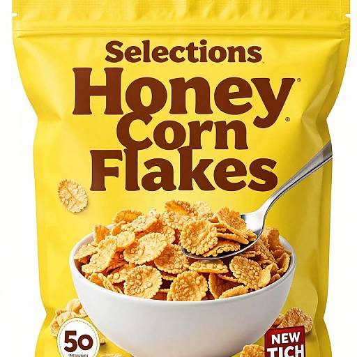 Vibrant Honey Corn Flakes Packaging
