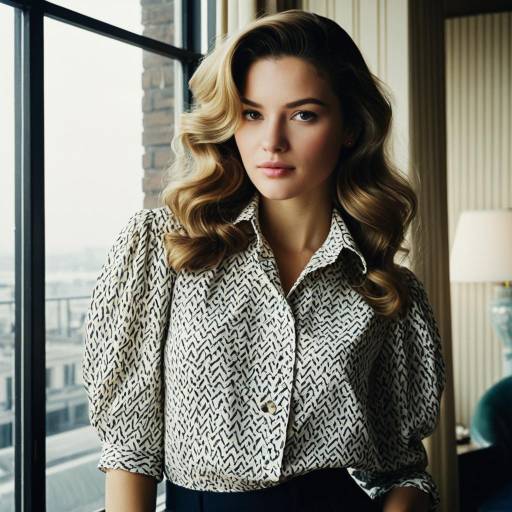 Fashion Model with Classic Waves Hairstyle