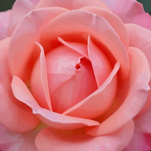 Abstract Rose Petal Geometric Art