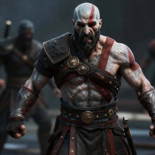 Cinematic God of War Battle Scene