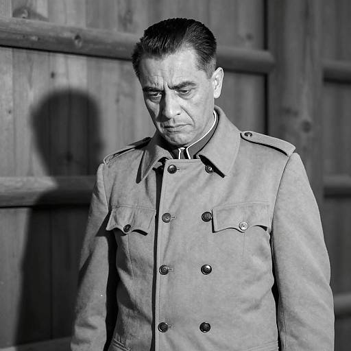 Military Portrait in Black and White