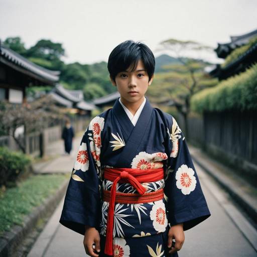 Male in Traditional Filipino Kimono Outdoors