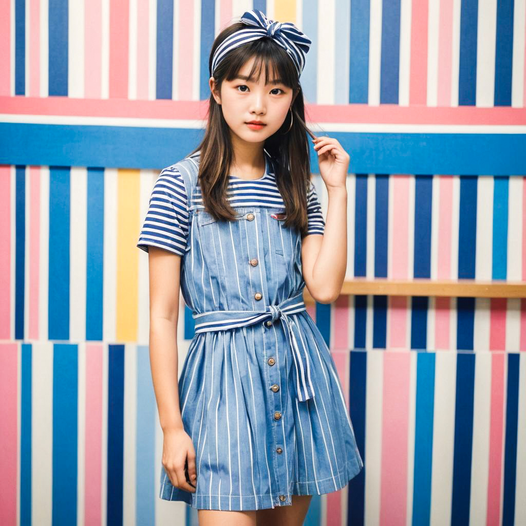 Kawaii Glamour: Young Girl in Style